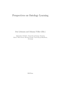 Perspectives on Ontology Learning