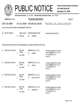 Broadcast Applications 8/4/2011