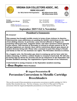 VGCA Newsletter