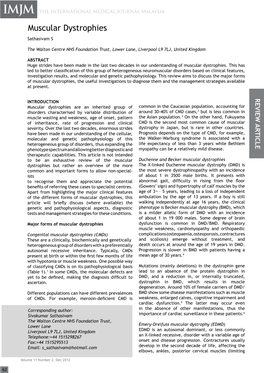 Muscular Dystrophies Sathasivam S