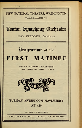 Boston Symphony Orchestra Concert Programs, Season 30,1910-1911, Trip