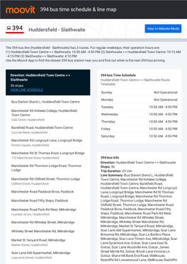 394 Bus Time Schedule & Line Route