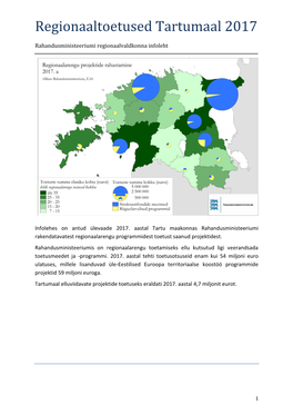 Regionaaltoetused Tartumaal 2017