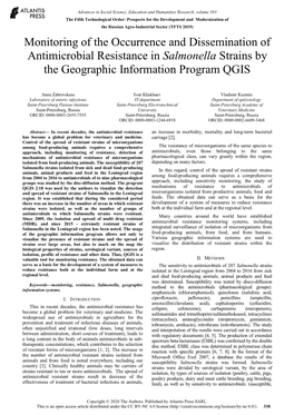 Monitoring of the Occurrence and Dissemination of Antimicrobial Resistance in Salmonella Strains by the Geographic Information Program QGIS