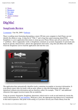 Songgenie Review | Digmo! 07.01.09 10:54