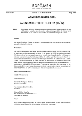 Ayuntamiento De Orcera (Jaén)