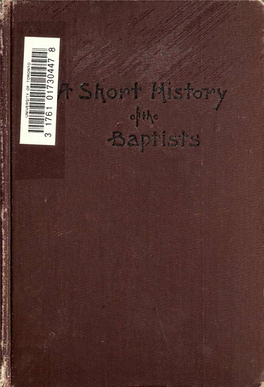 A Short History of the Baptists