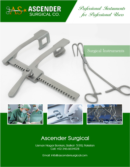 Surgical Instruments -..:: Ascender Surgical Co.