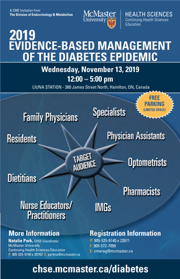 Evidence-Based Management of the Diabetes Epidemic