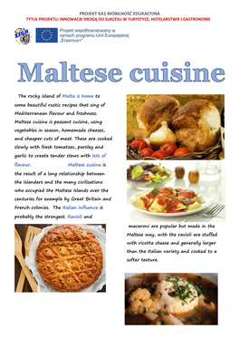 Maltese Cuisine Article