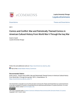 Comics and Conflict: Arw and Patriotically Themed Comics in American Cultural History from World War Ii Through the Iraq War