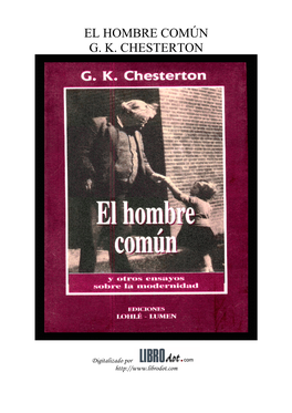 El Hombre Común Gk Chesterton