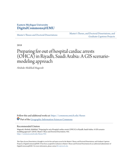 In Riyadh, Saudi Arabia: a GIS Scenario- Modeling Approach Abubakr Abdelkafi Am Gzoub