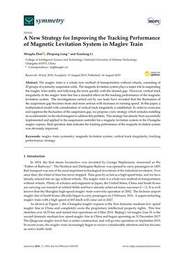 A New Strategy for Improving the Tracking Performance of Magnetic Levitation System in Maglev Train