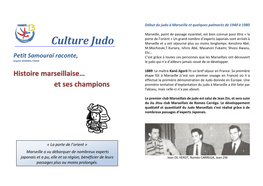 Culture Judo Marseille Et Y Ont Séjourné Plus Ou Moins Longtemps