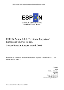 2.1.5 Territorial Impacts of European Fisheries Policy