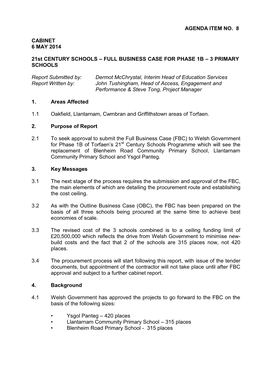 3 PRIMARY SCHOOLS Report Subm