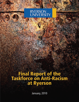 Final Report of the Taskforce on Anti-Racism at Ryerson