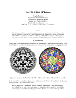 Circle Limit III” Patterns