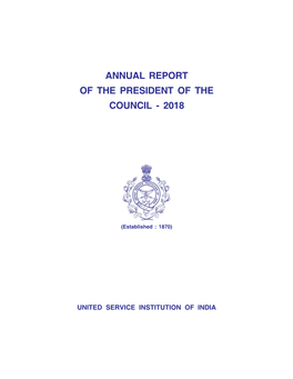 President's Report 2018