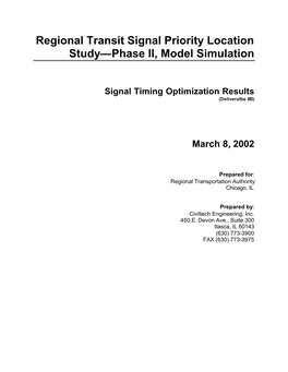 Regional TSP Location Study Task 8B (March 2002)