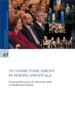 70 Jahre Parlament in Rheinland-Pfalz Landtagspräsident Hendrik Hering 9