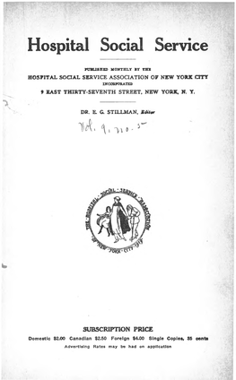 Hospital Social Service