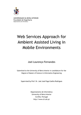 Web Services Approach for Ambient Assisted Living in Mobile Environments