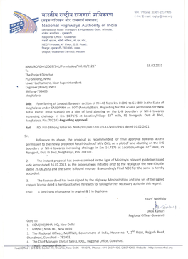 Four Laning of Jorabat-Barapani Section of NH-40 from Km 0+000 to 61+800 in the State of Meghalaya Under SARDP-NH on BOT (Annuity)Basis