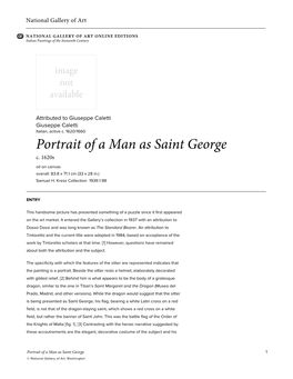 Portrait of a Man As Saint George C