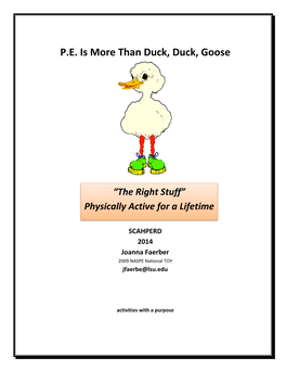 P.E. Is More Than Duck, Duck, Goose