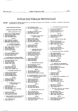 Wntas Electorales Provinciales