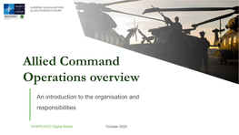 Allied Command Operations Overview