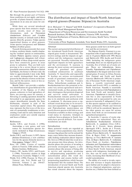 The Distribution and Impact of South/North American Stipoid