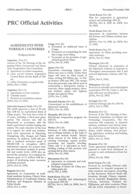 PRC Official Activities 10.1990)