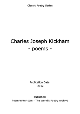 Charles Joseph Kickham - Poems