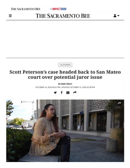 Scott Peterson's Case Headed Back to San Mateo Court Over Potential Juror