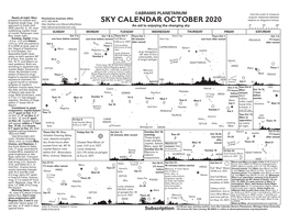 October 2020 Sky Calendar