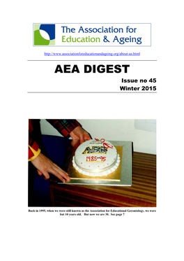 AEA DIGEST Issue No 45 Winter 2015