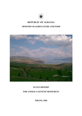 REPUBLIC of ALBANIA MINISTRY of AGRICULTURE and FOOD