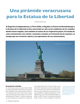 Una Pirámide Veracruzana Para La Estatua De La Libertad