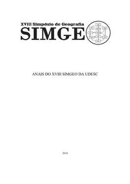 Anais Do Xviii Simgeo Da Udesc