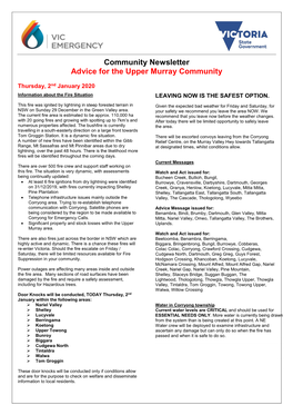 Public Information Section Community Newsletter