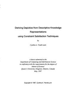 Deriving Depictive from Descriptive Knowledge Representations Using Constraint Satisfaction Techniques