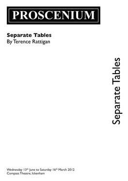 Separate Tables by Terence Rattigan Separate Tables