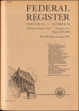 Federal Register Volume 32 • Number 26