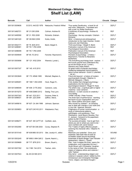 Shelf List (LAW)