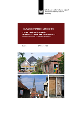 Download 'Cultuurhistorische Verkenning, Krimp in De