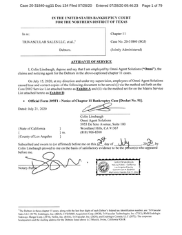 Case 20-31840-Sgj11 Doc 134 Filed 07/28/20 Entered 07/28/20 09:46:23 Page 1 of 79