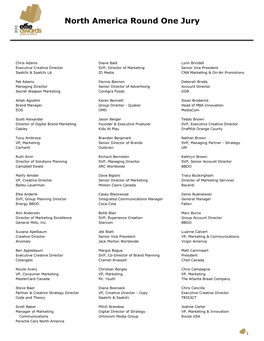 North America Round One Jury